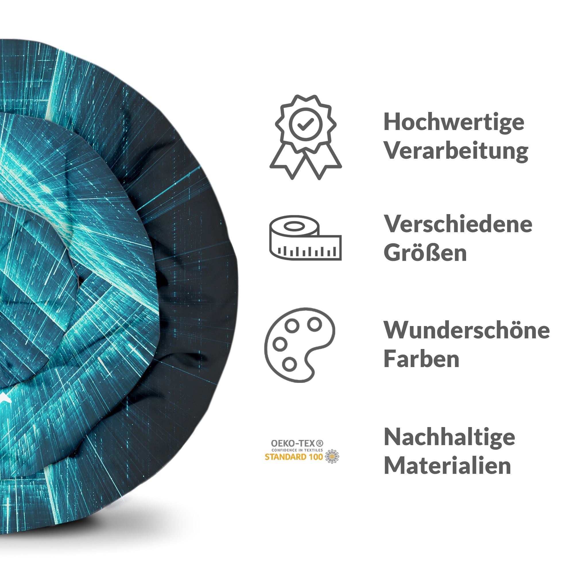 Original Therapiedecke - Baumwoll Bettwäsche Set Blau Matrix