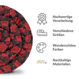 Therapiedekens beddengoed set zwart met rode rozen