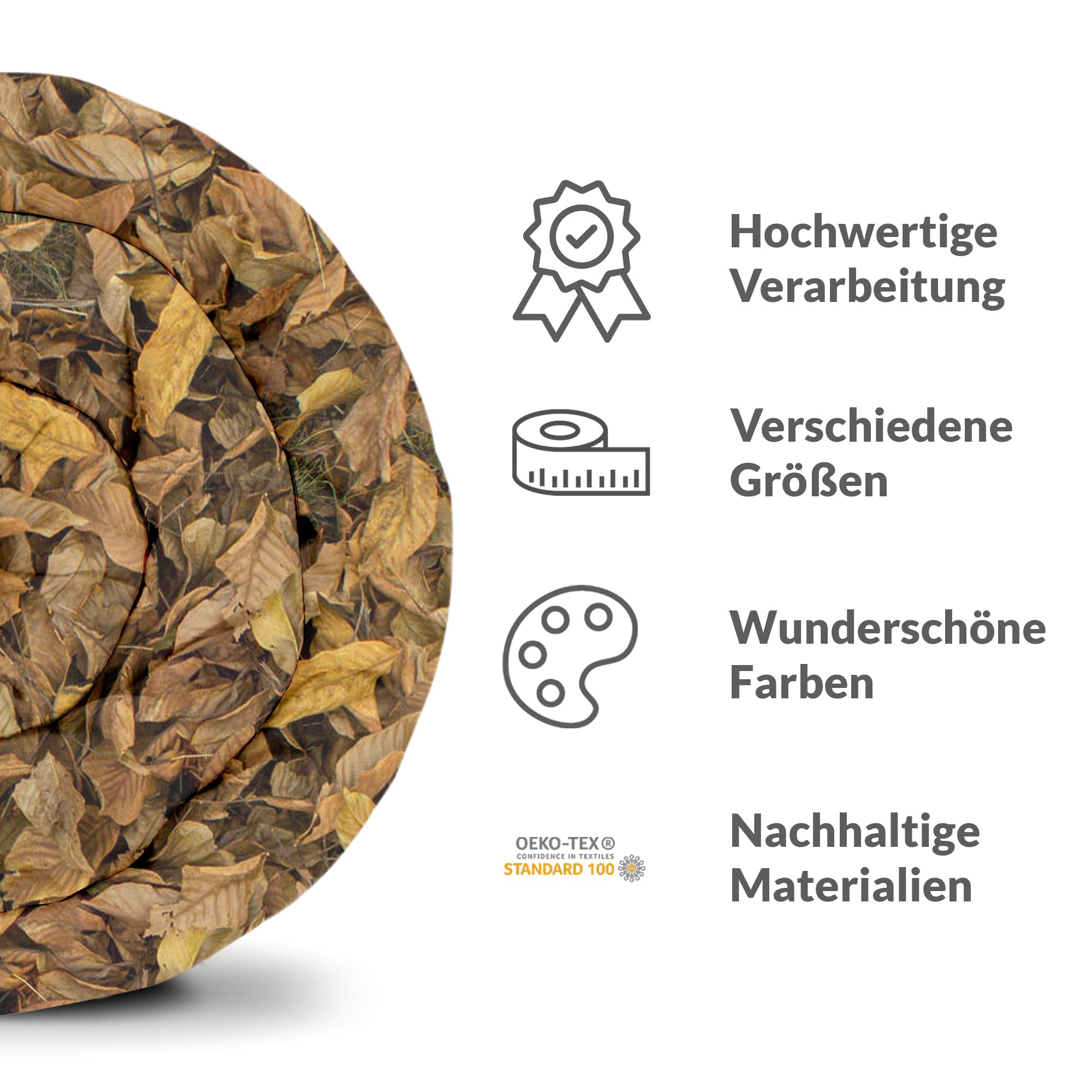 Original Therapiedecke - Baumwoll Bettwäsche Set Laubblätter