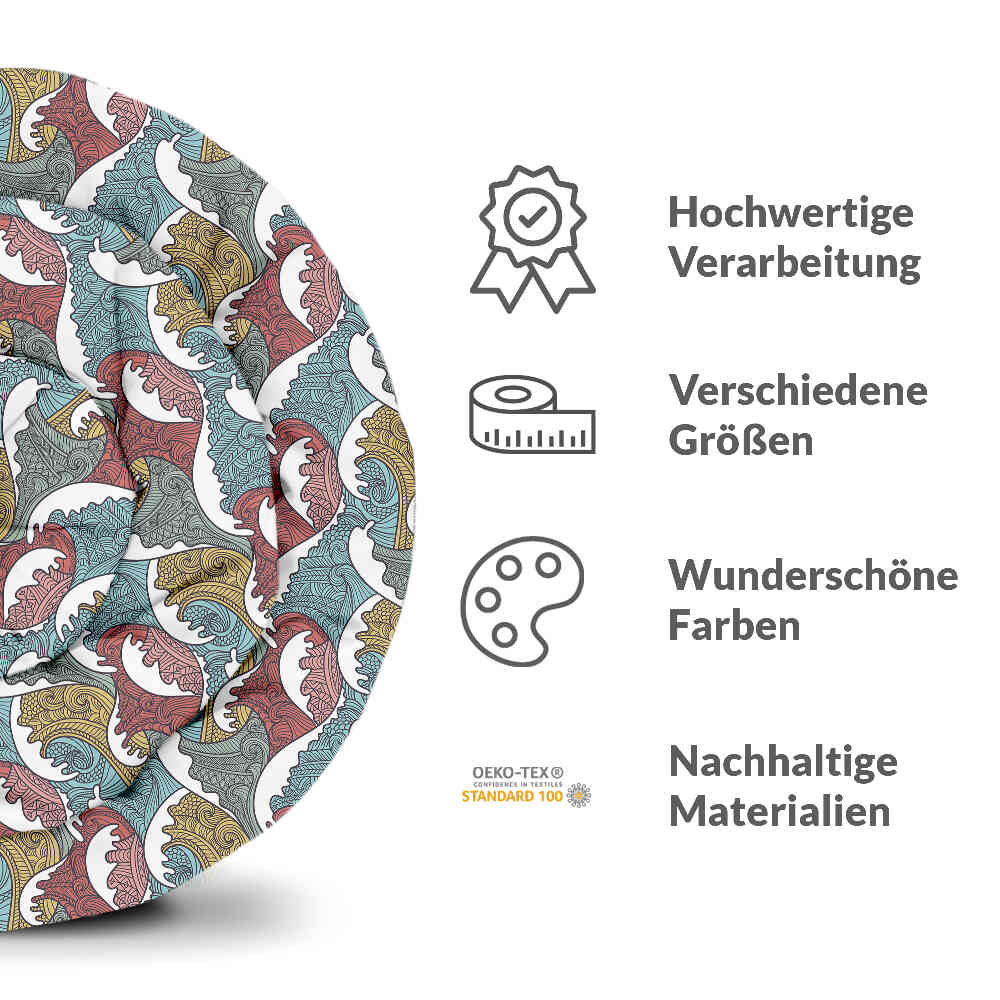 Original Therapiedecke - Baumwollbezug bunte Wellenbrecher
