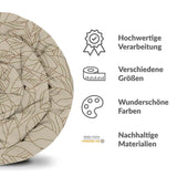 Originele therapiedeken - katoenen hoes beige met zwarte bladvorm