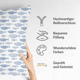 Gezondheidskussen blauwe vissen