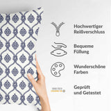 Gezondheidskussen blauw zeemanspatroon