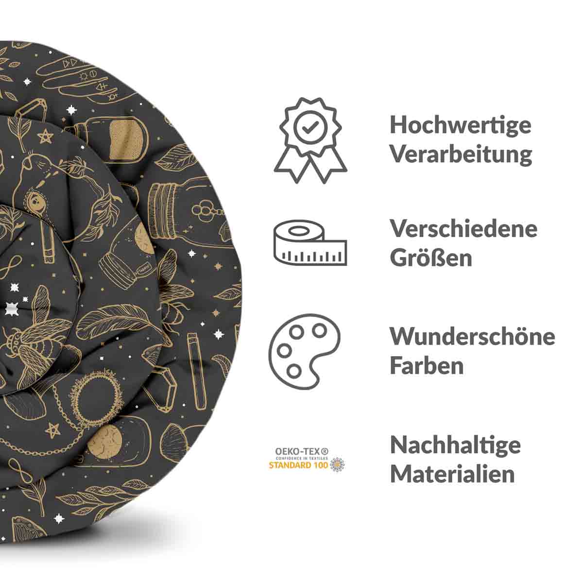 Original Therapiedecke - Baumwoll Bettwäsche Set Schwarz Zauber