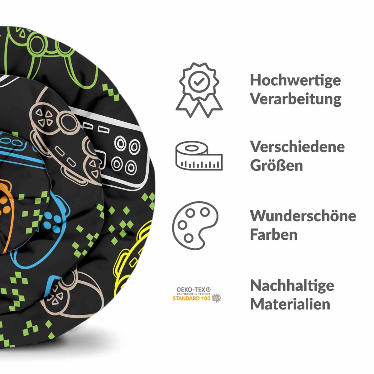 Therapiedekens Beddengoed Set Zwart met Spelconsoles