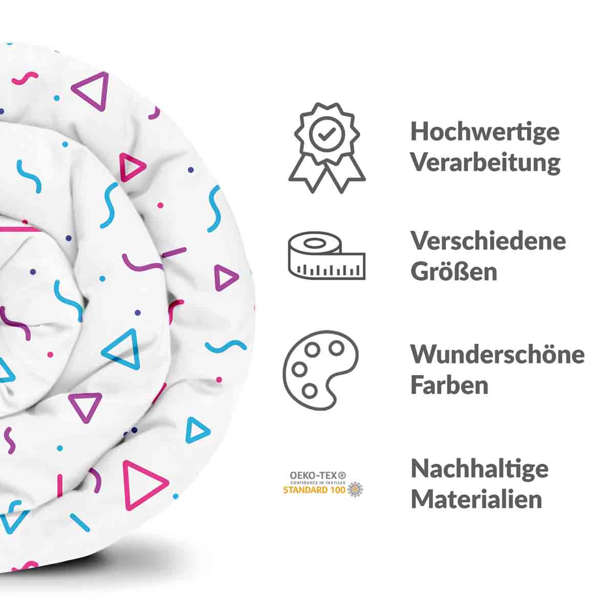 Original Therapiedecke - Baumwollbezug mit vielen Formen
