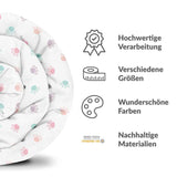 Originele therapiedeken - katoenen hoes wit met gekleurde pootafdrukken