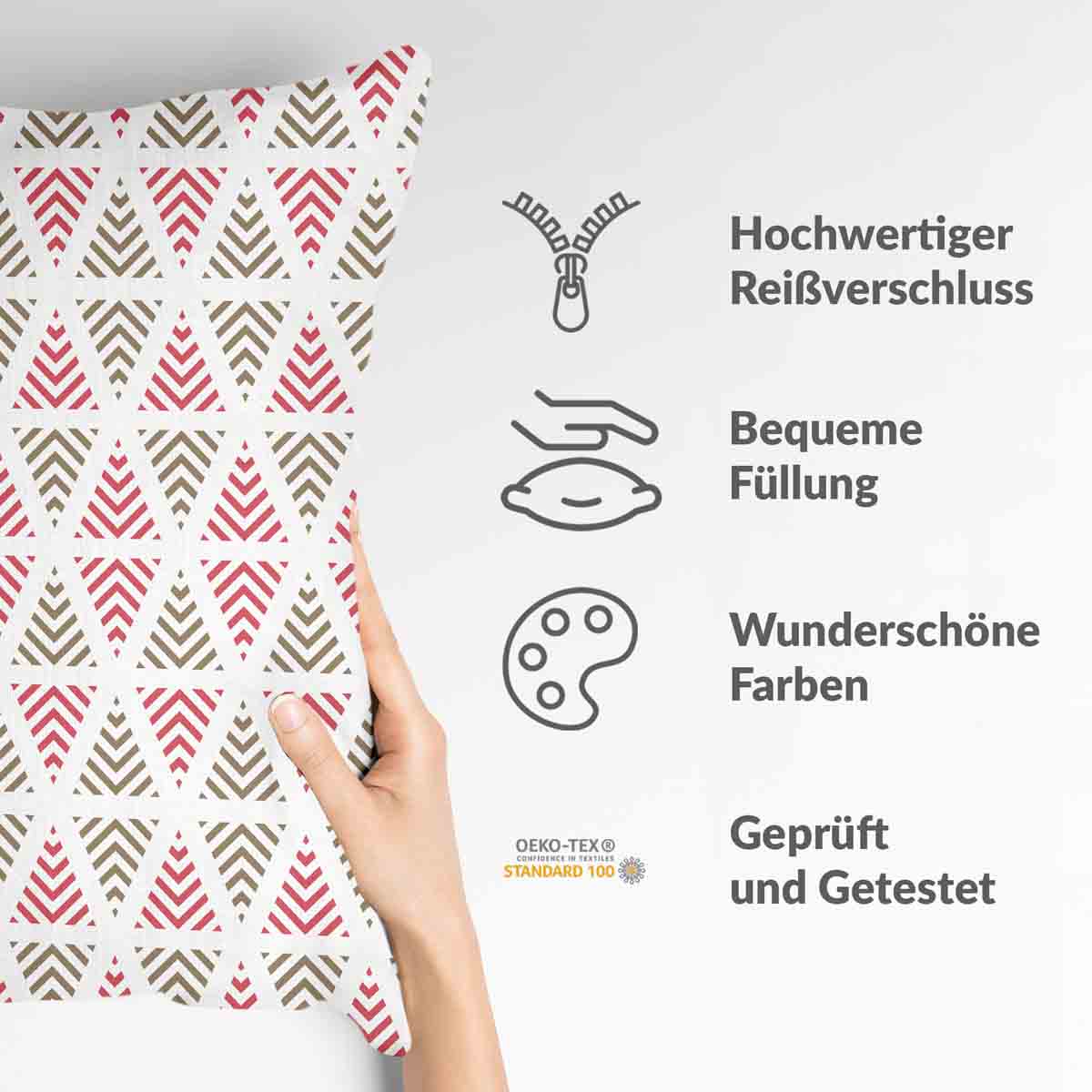 Gezondheidskussen kerstige driehoeken