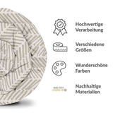 Originele therapiedeken - katoenen hoes beige met strepen