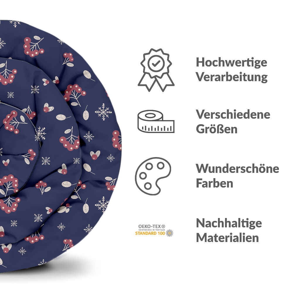 Original Therapiedecke - Baumwollbezug Blau Johannisbeere