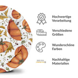 Therapiedekens beddengoed set wit met grote pompoenen
