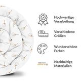 Therapiedekens beddengoed set wit met paardenbloemen