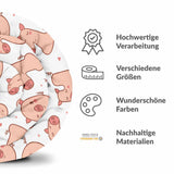 Originele therapiedeken - katoenen hoes wit met cijfers en varkens