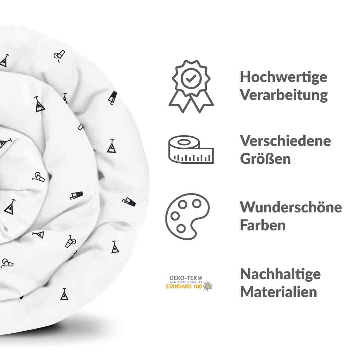 Original Therapiedecke - Baumwollbezug Weiß Cocktails