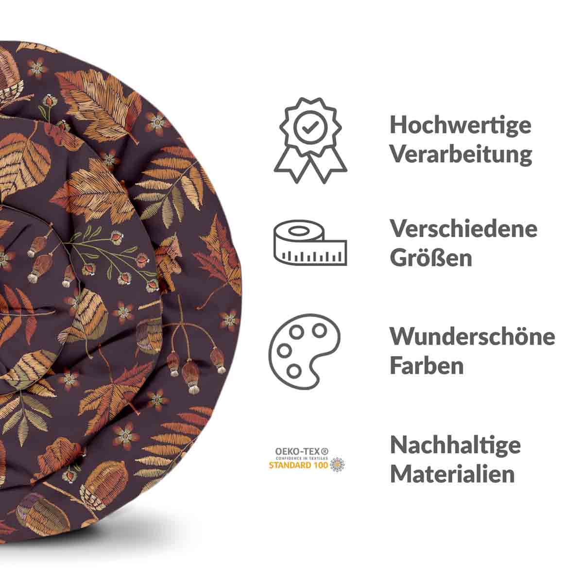 Original Therapiedecke - Baumwoll Bettwäsche Set braune Herbstblätter