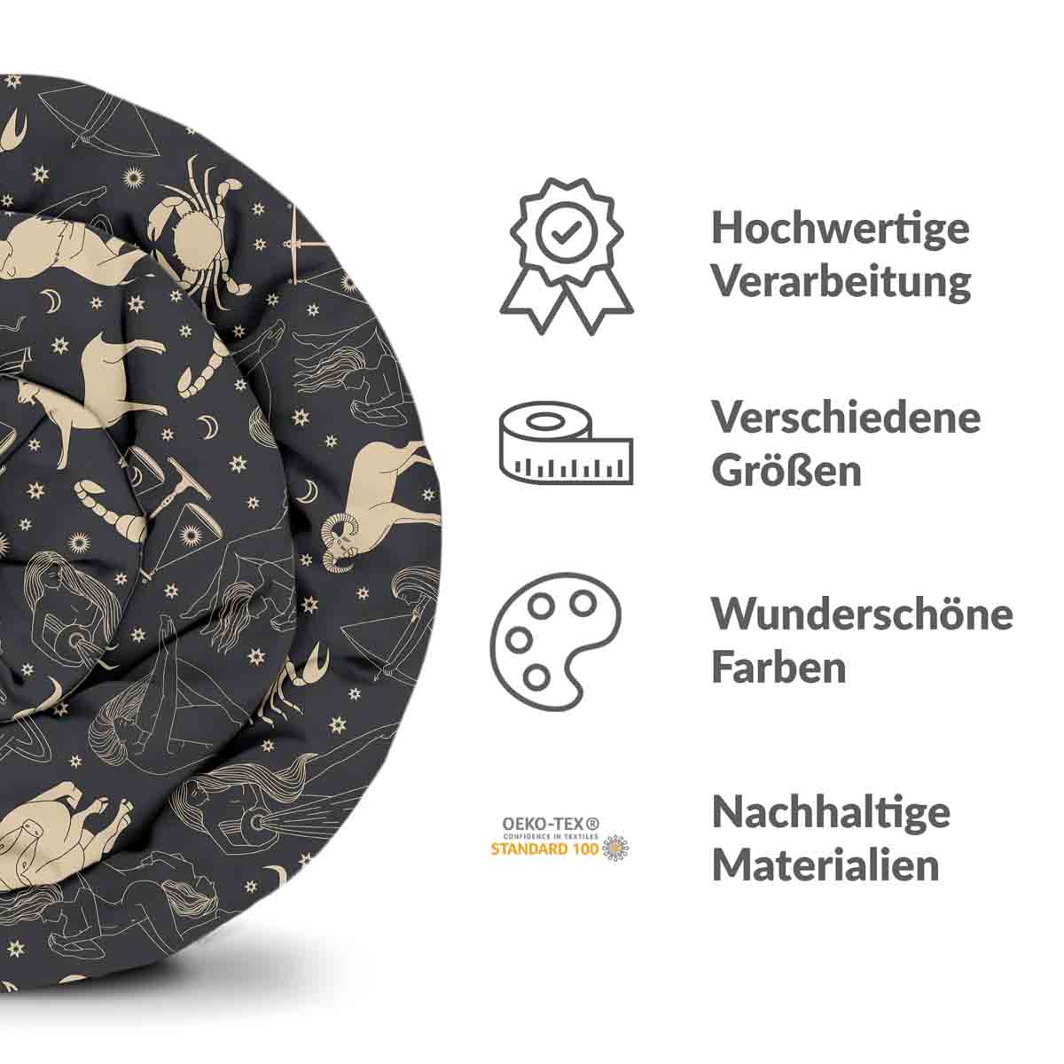Therapiedekens Beddengoed Set Zwart Sterrenbeelden
