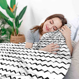 Originele therapiedeken - katoenen hoes wit zigzag