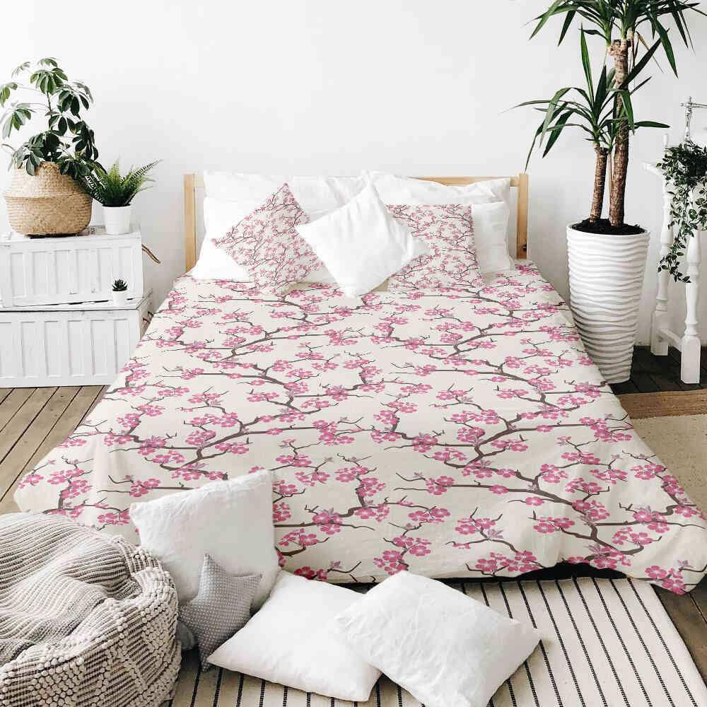 Original Therapiedecke - Baumwoll Bettwäsche Set japanische Kirschblüte