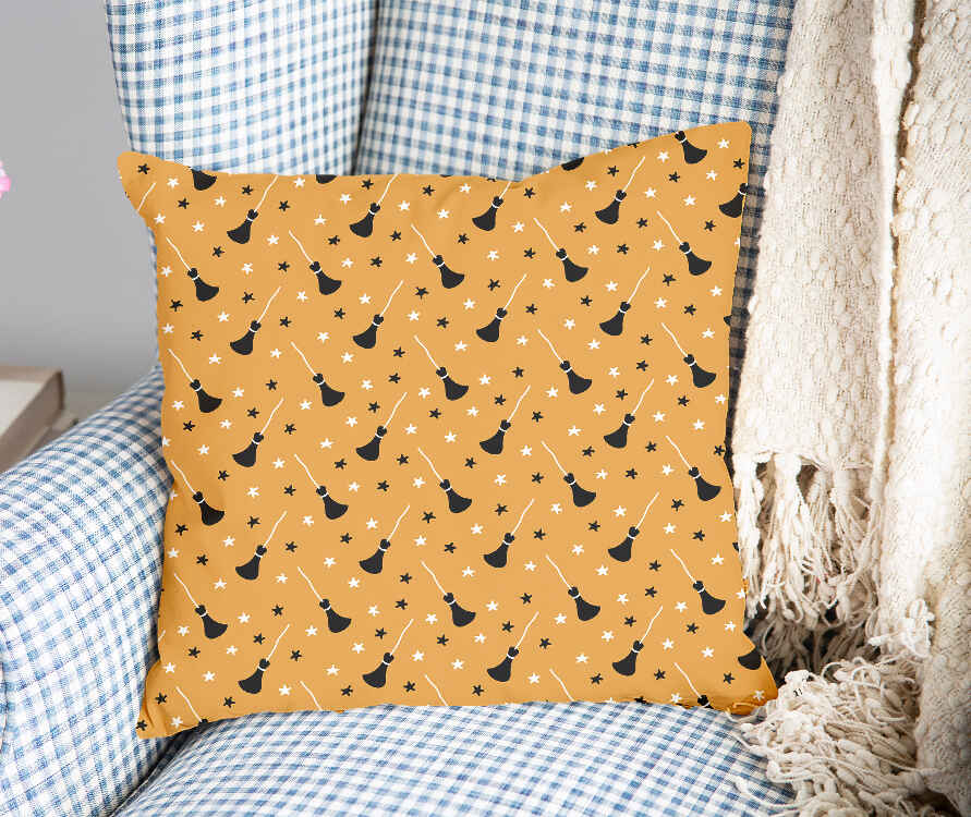 Gesundheitskissen Orange mit Potter's Besen