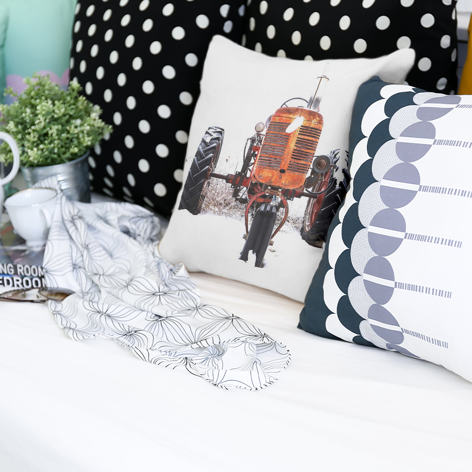 Gesundheitskissen Traktor in Orange