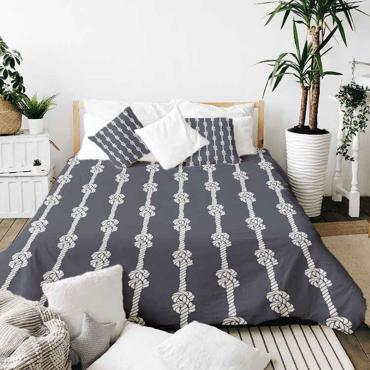 Original Therapiedecke - Baumwoll Bettwäsche Set Seemannsknoten