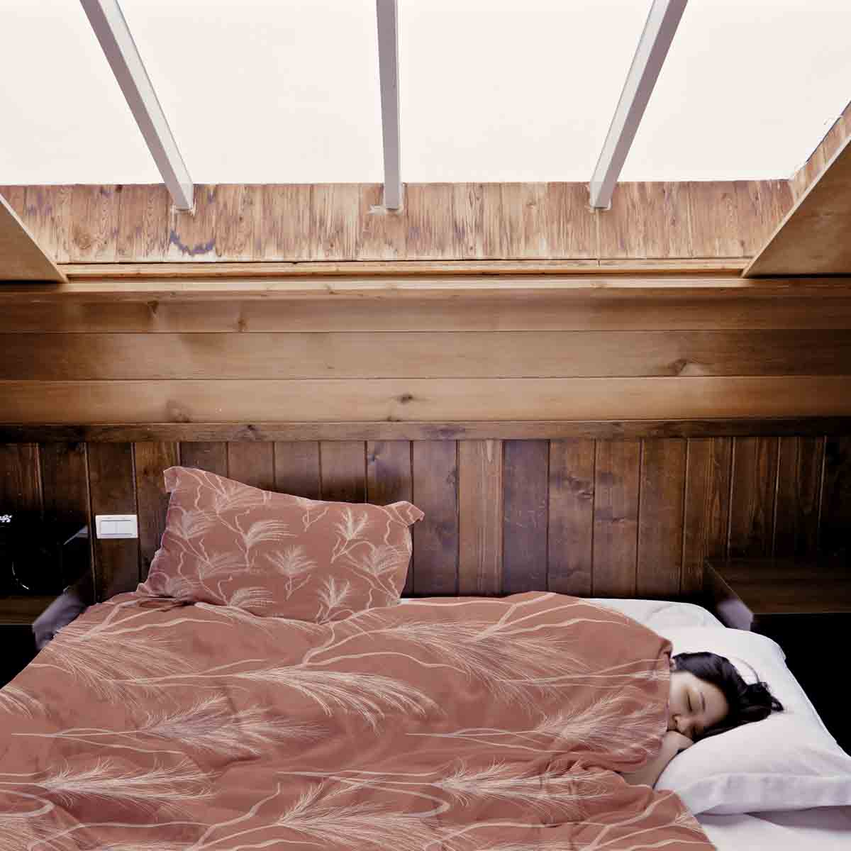 Therapiedekens Beddengoed Set Oudroze met Pampasgras