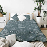 Therapiedekens beddengoedset met schepen