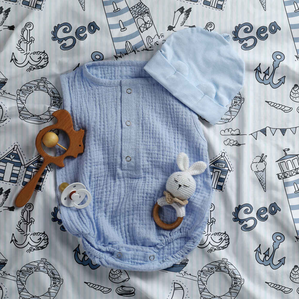 Original Therapiedecke - Baumwoll Bettwäsche Set Seefahrt