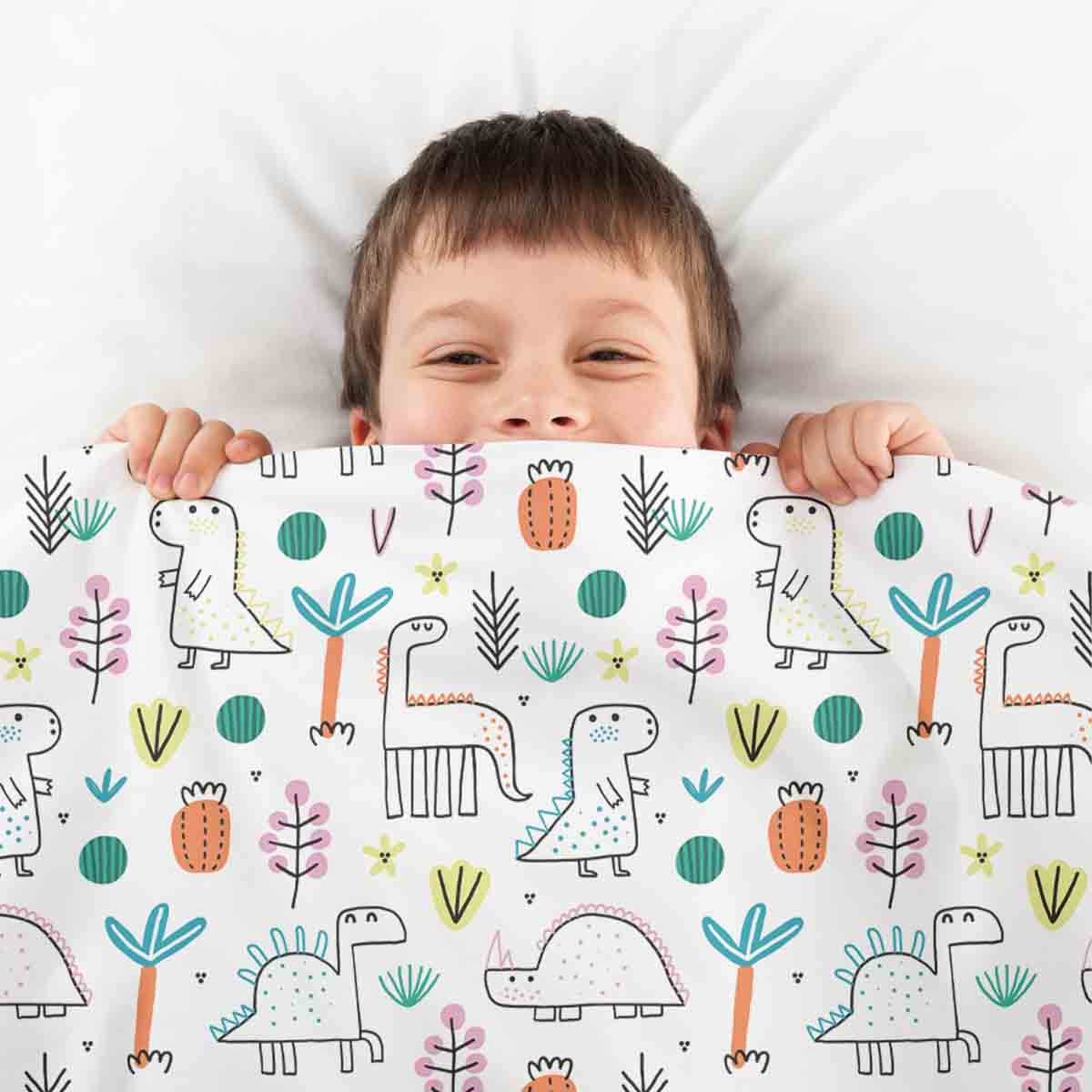 Therapiedekens beddengoedset met kleurrijke dino's