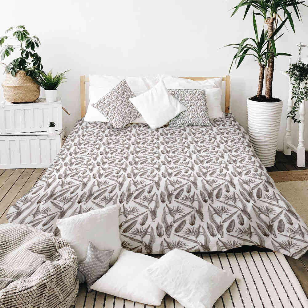 Therapiedekens beddengoed set wit met maïs