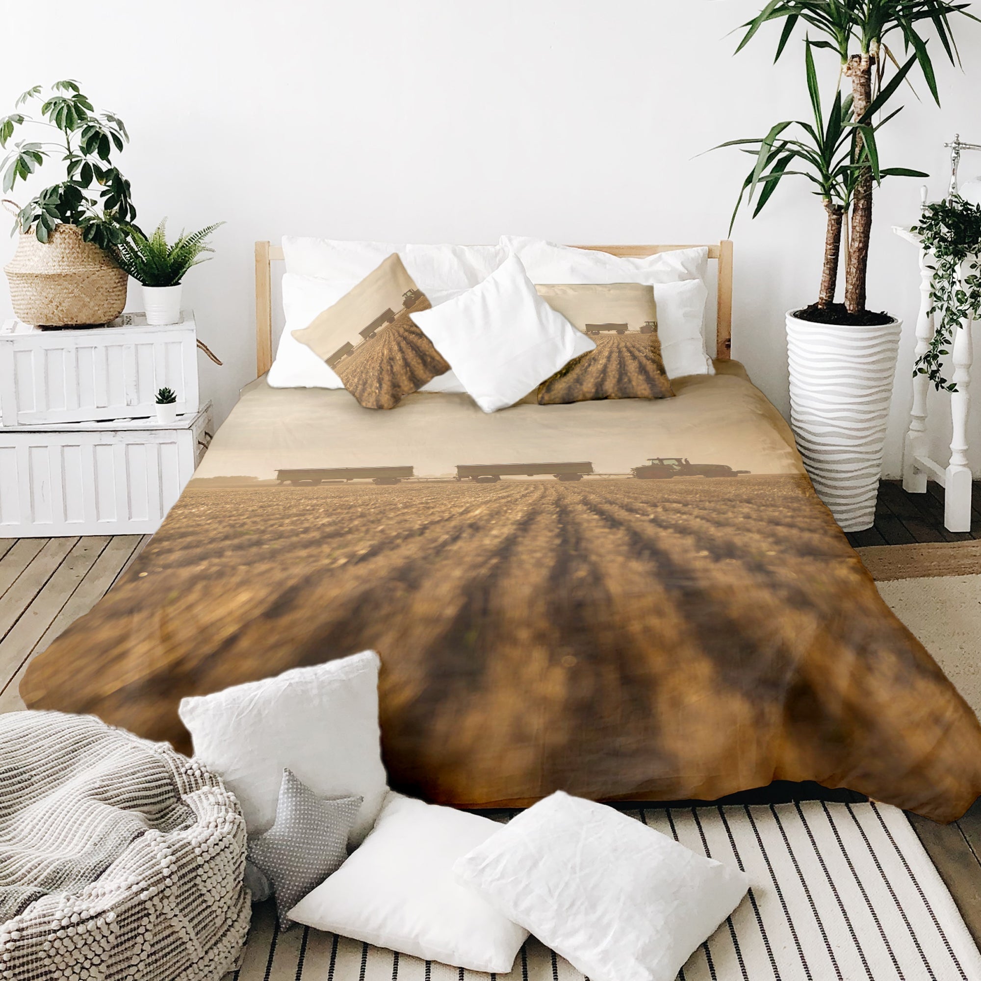 Therapiedecken beddengoed set bruin akker