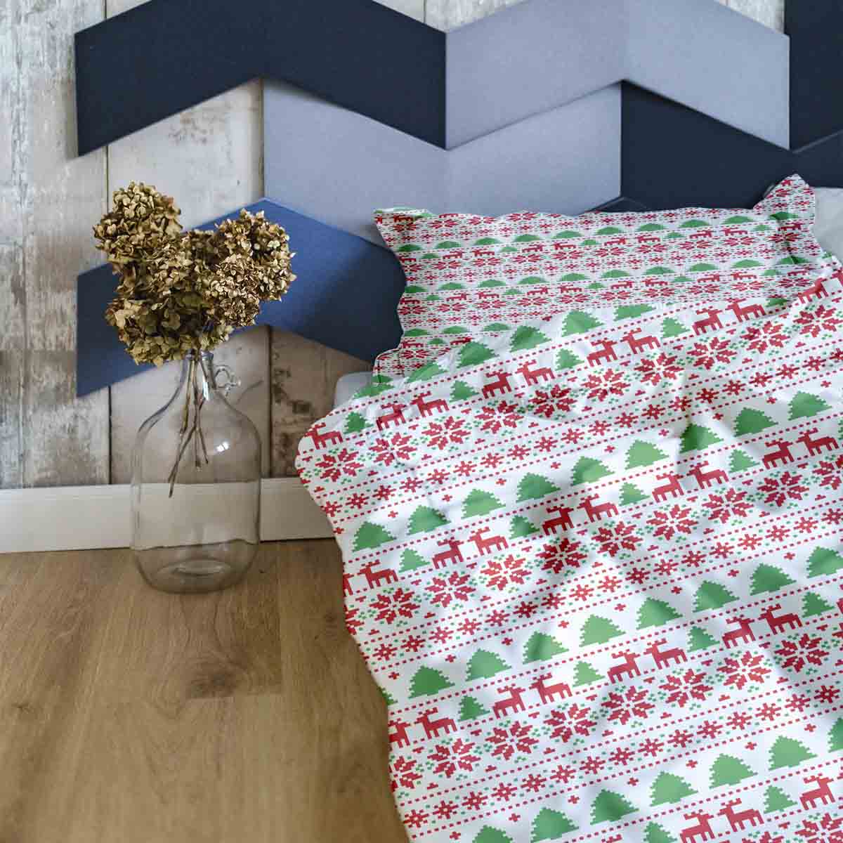 Original Therapiedecke - Baumwoll Bettwäsche Set Weihnachten in Norwegen