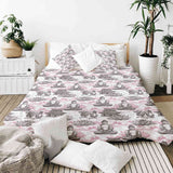 Therapiedekens beddengoed set met roze Boeddha