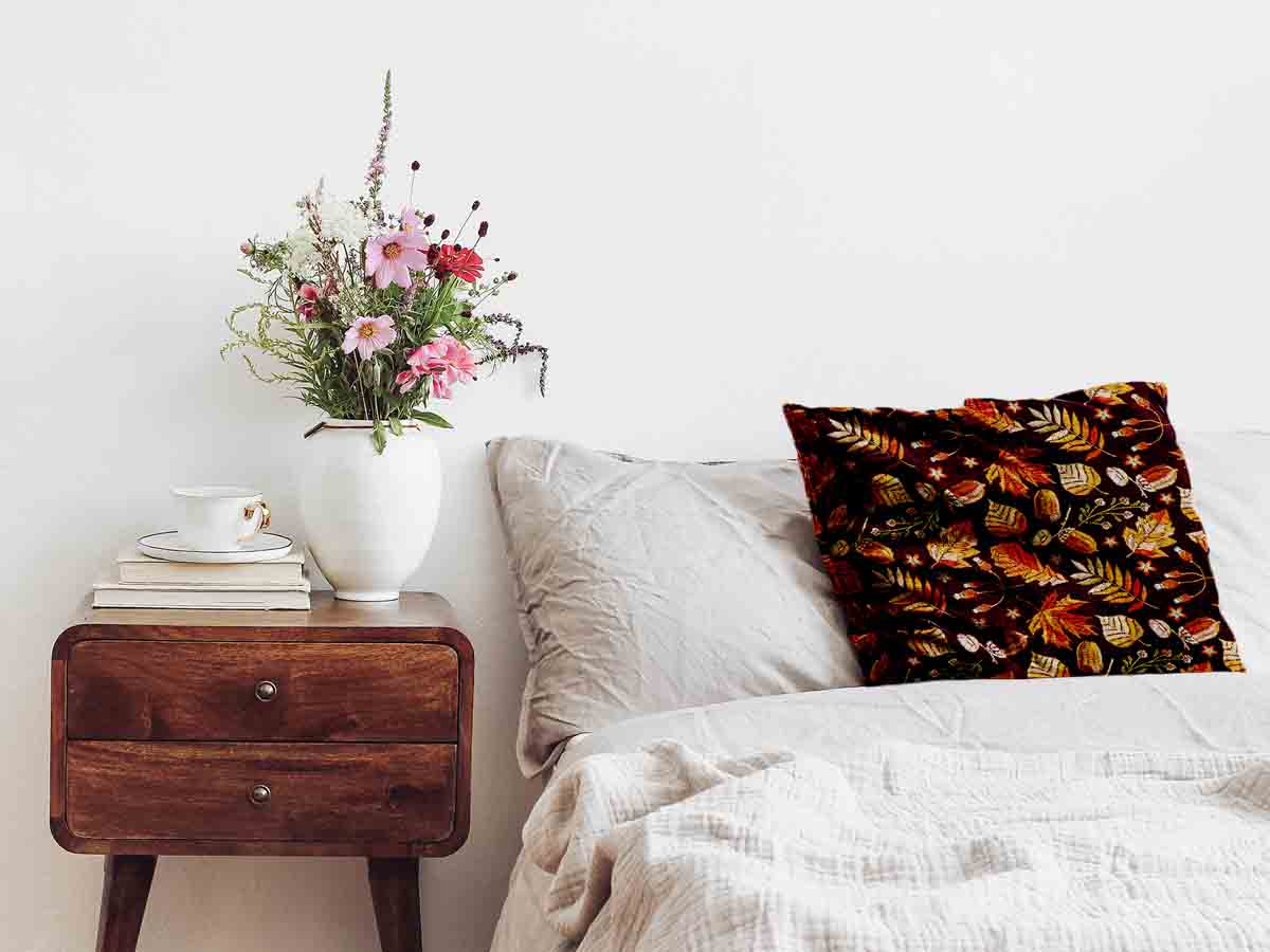 Gesundheitskissen braune Herbstblätter