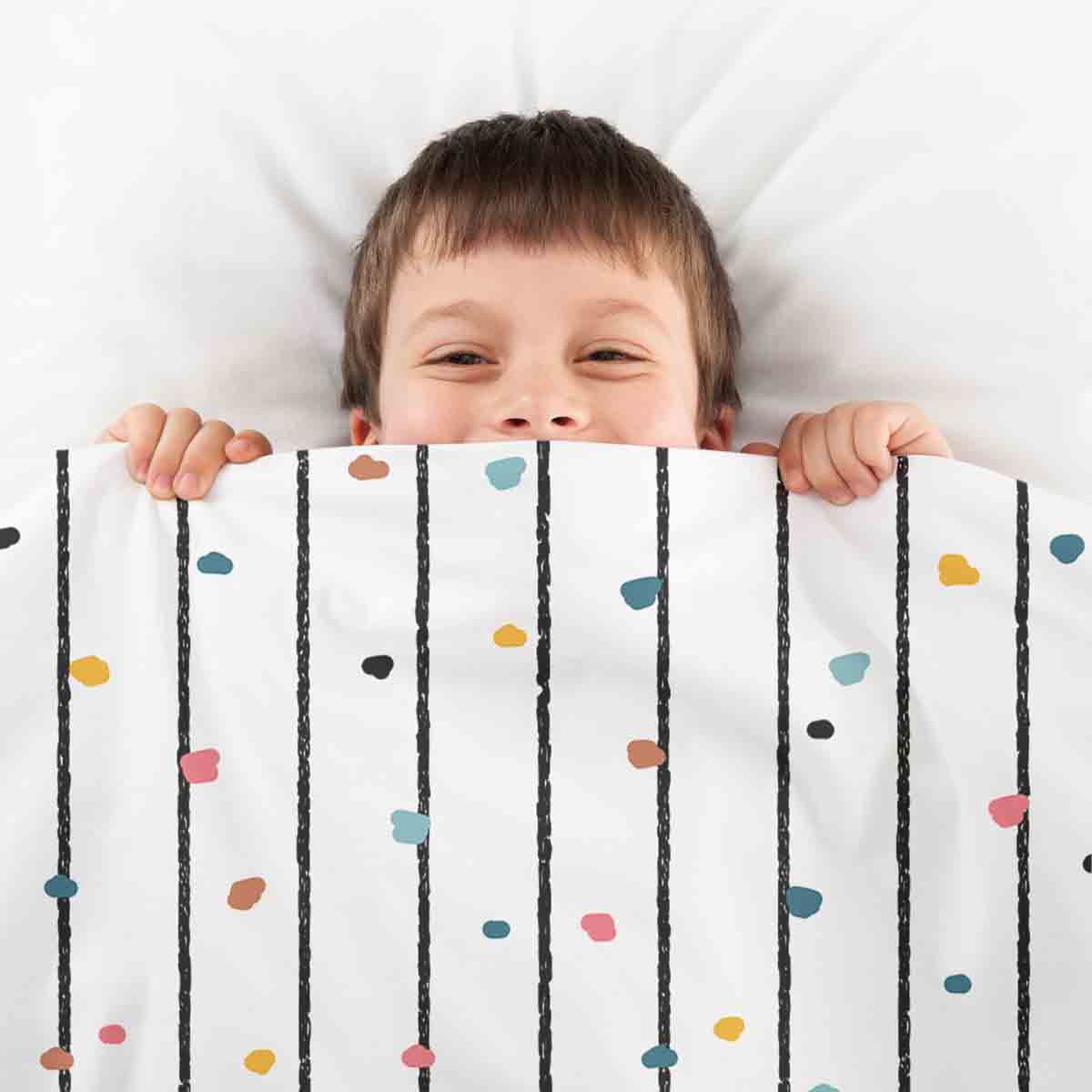 Original Therapiedecke - Baumwoll Bettwäsche Set mit bunten Punkten