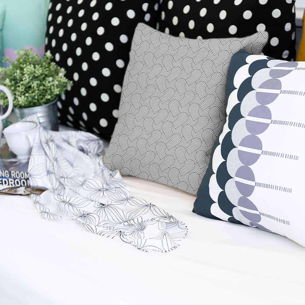 Gezondheidskussen Grijs geometrische harten