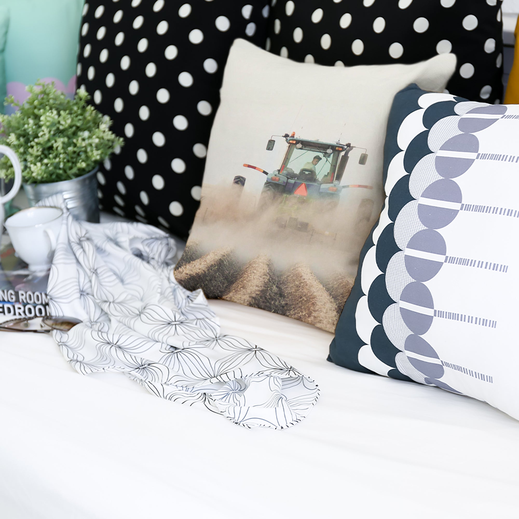 Gesundheitskissen Traktor in Aktion