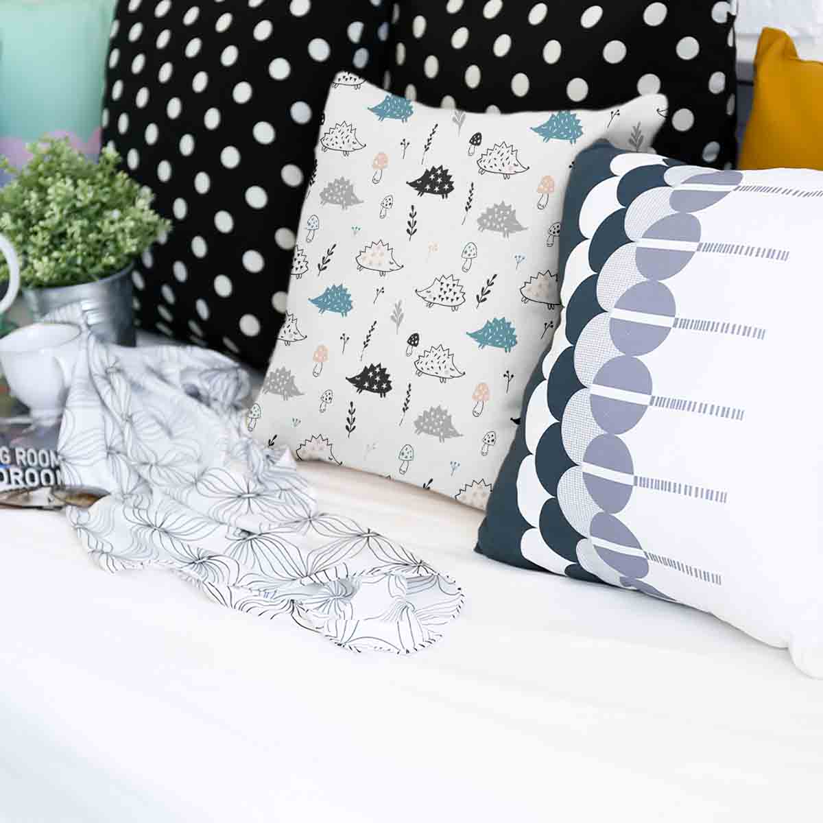 Gezondheidskussen wit met egel