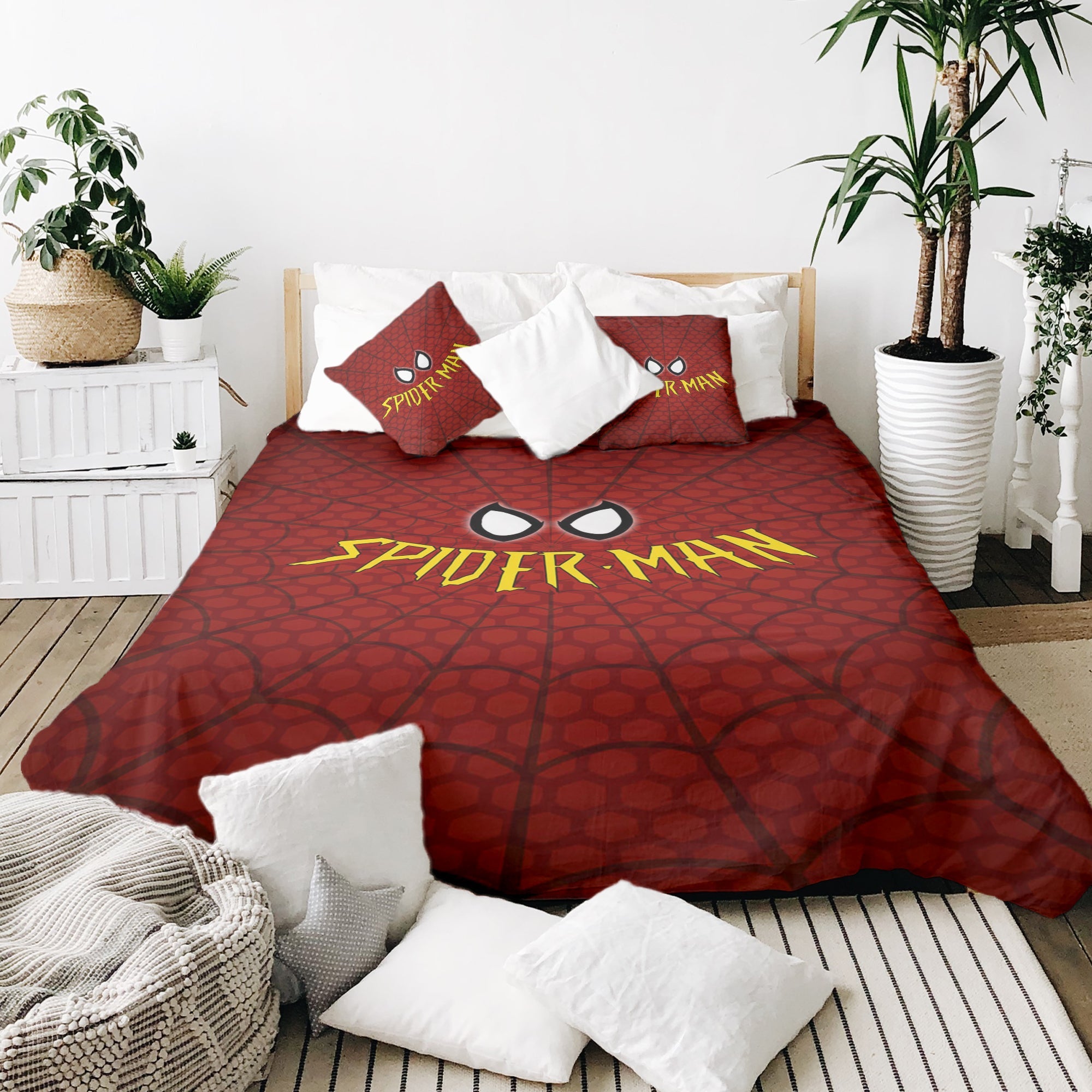 Original Therapiedecke - Baumwollbezug Rot Spiderman