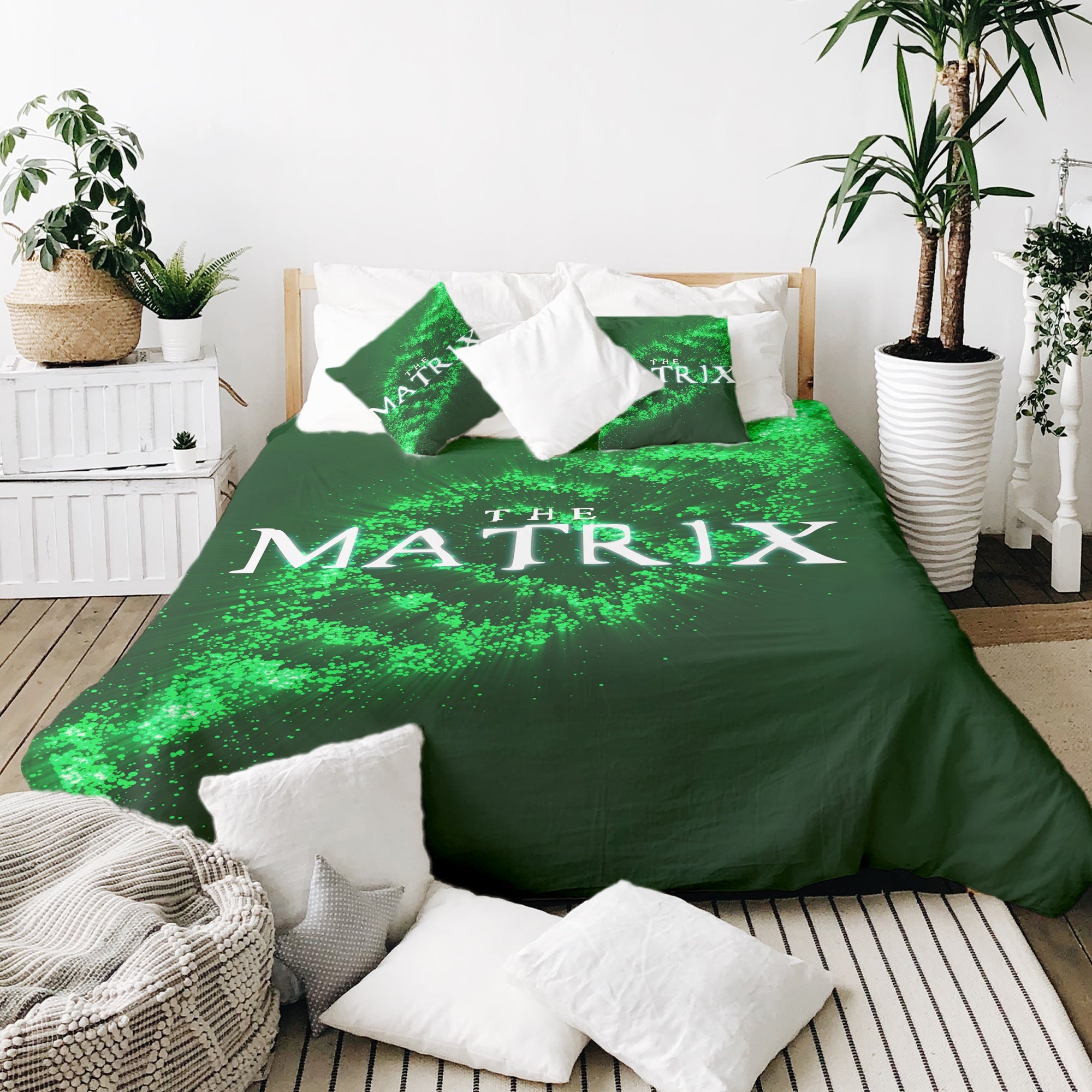 Originele therapiedeken - katoenen hoes groen Matrix DNA