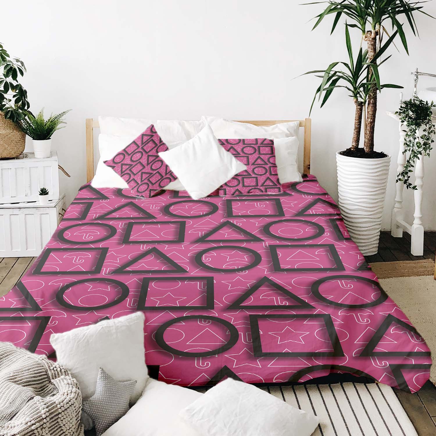 Therapiedekens Beddengoed Set Roze Inktvis