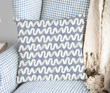 Gezondheidskussen blauw witte golven