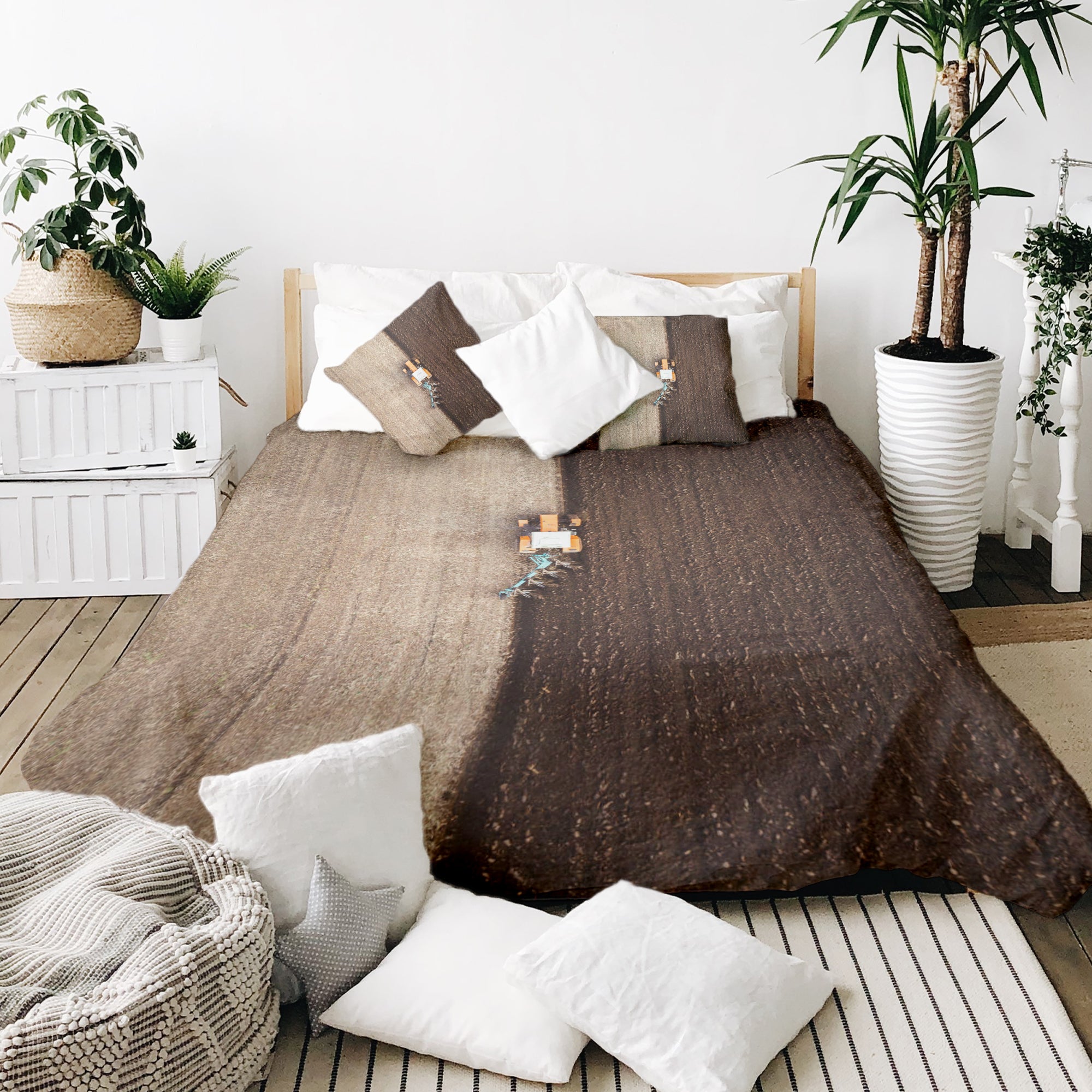 Therapiedecken beddengoed set bruin akkerland