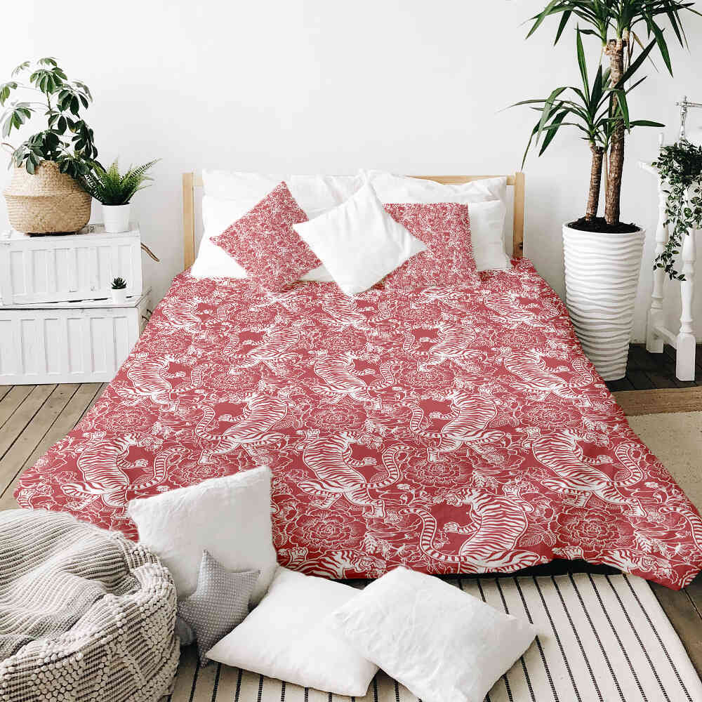 Original Therapiedecke - Baumwoll Bettwäsche Set chinesischer Tiger