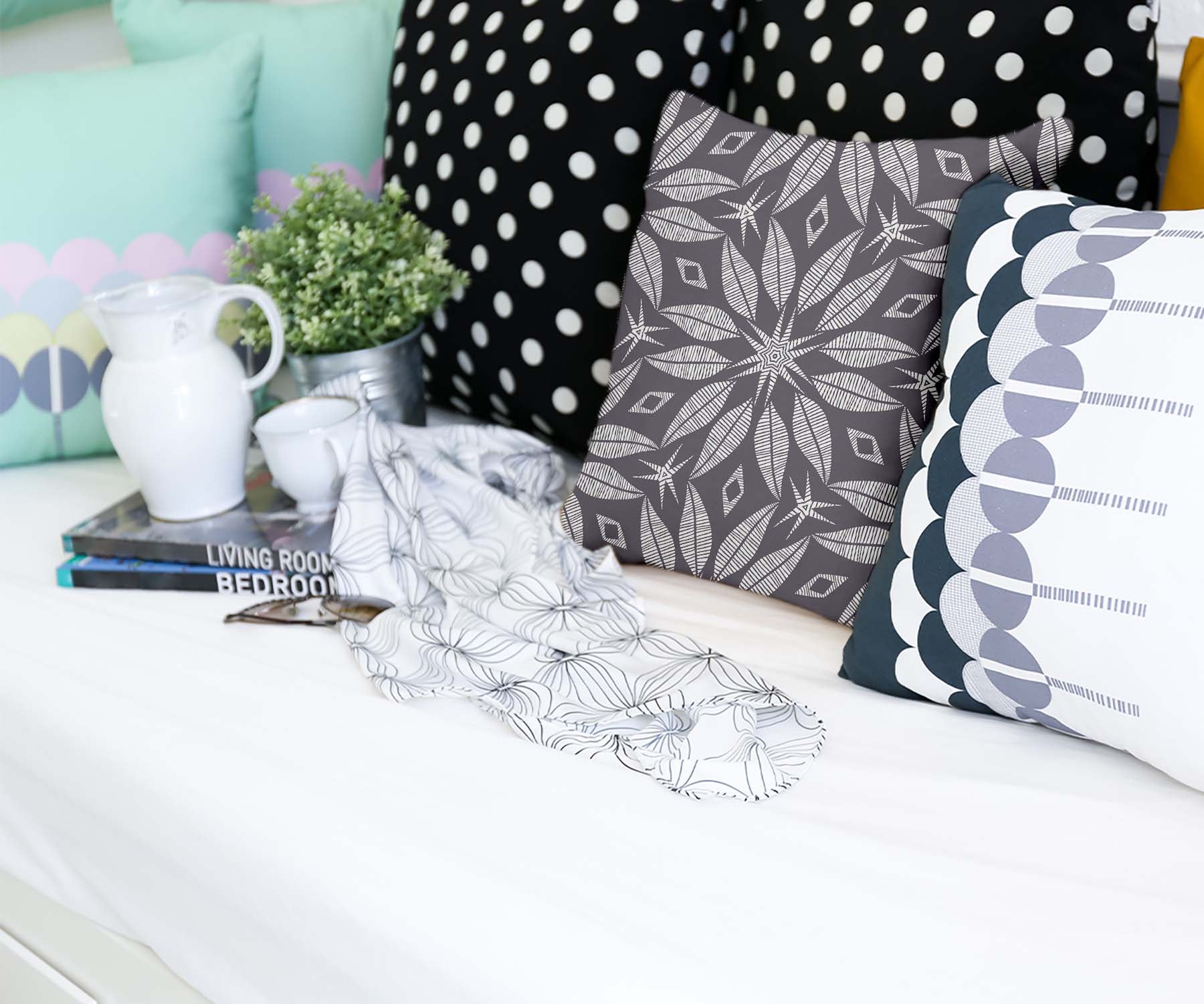 Gezondheidskussen met grote bloem