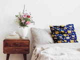 Gezondheidskussen blauw met pompoenen