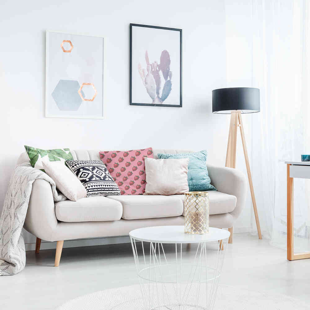 Gesundheitskissen Pink mit Erdbeeren