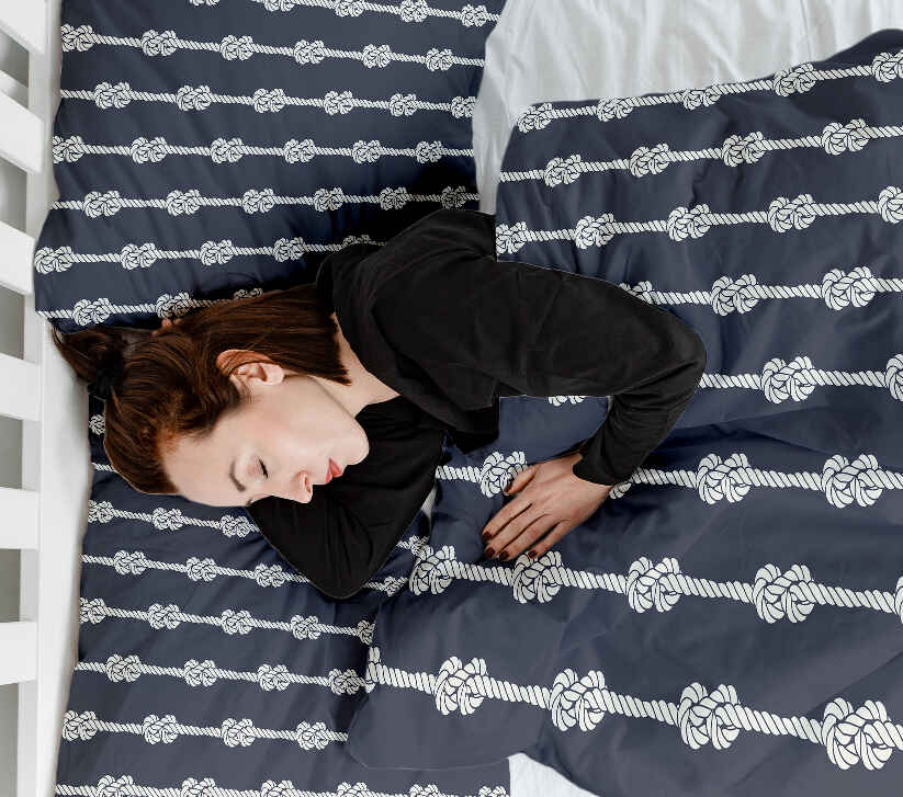 Original Therapiedecke - Baumwoll Bettwäsche Set Seemannsknoten