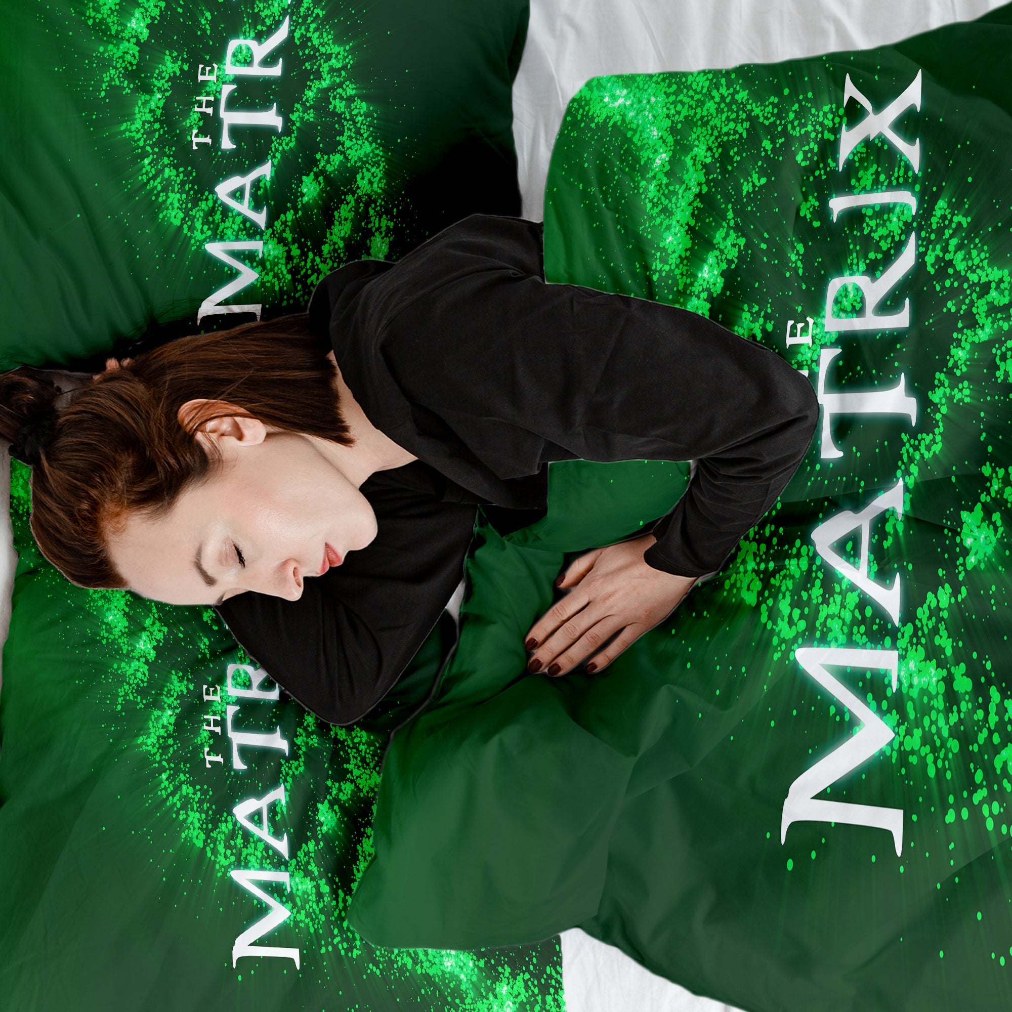 Originele therapiedeken - katoenen hoes groen Matrix DNA