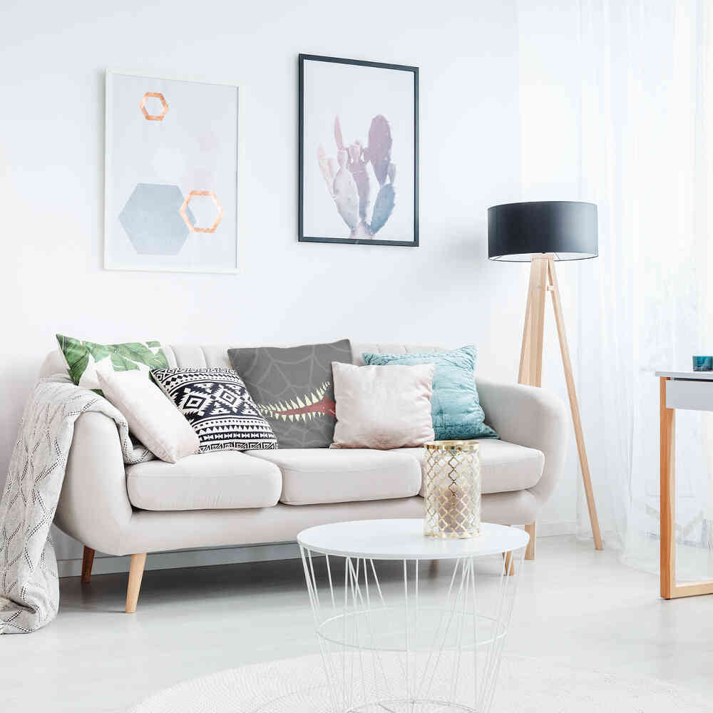 Gezondheidskussen Grijs Spinnenweb